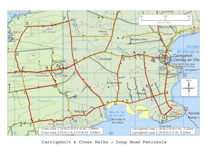 Carrigaholt/Cross Walks Routemap